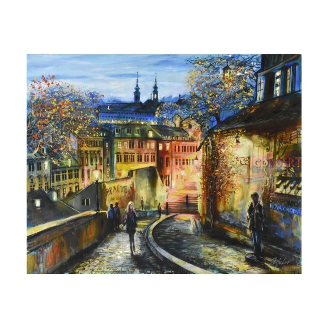 Vadik Suljakov, "Evening Sonata" Hand Embellished Limited Edition on Canvas, Numbered and Hand: Evening Sonata is a hand embellished limited edition giclee on canvas by Vadik Suljakov, numbered and hand signed by the artist. Includes Certificate of Authenticity. Measures approx. 26" x 20" (image