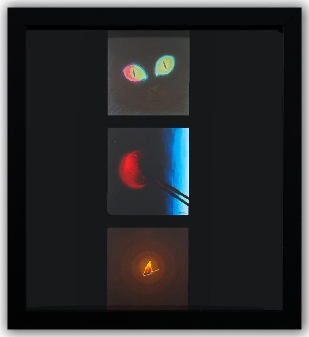 Victor Vasarely- Heliogravure Print "Untitled": Artist: Victor Vasarely. Medium: Heliogravure Print. Title: Untitled. Size: 11" x 10". Measures approx. 13" x 12" (framed). Additional: Custom Framed. Reference#: 21482.