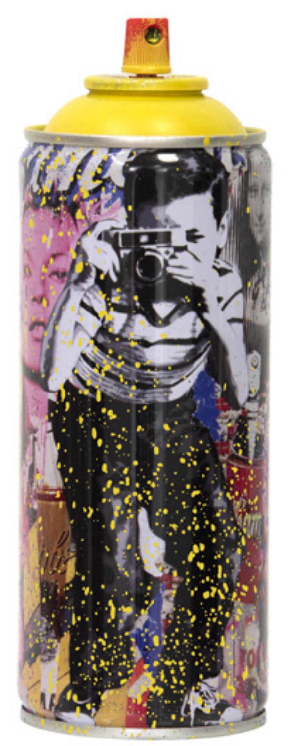 Mr. Brainwash- SPRAY CAN "SMILE (FULL), 2020": Artist: Mr. Brainwash. Medium: SPRAY CAN. Title: SMILE (FULL), 2020. Size: 7.5" x 2.5". Signature: Numbered and dated. Additional: Cans Include Case. Reference#: 14470.