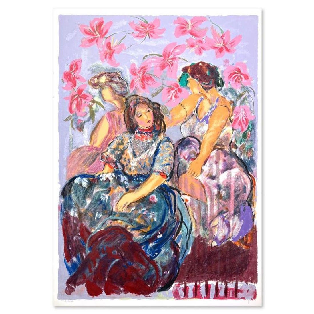 Lea Avizedek, Hand Signed, Numbered Limited Edition with Letter of Authenticity.: This is a limited edition on paper by Lea Avizedek. The piece comes hand signed by the artist, numbered, and with a letter of authenticity. Measures approximately 43" x 30". Reference#: 89769.