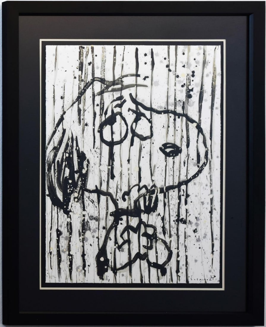 Tom Everhart- Hand Pulled Original Lithograph "Dancing In The Rain": Artist: Tom Everhart. Medium: Hand Pulled Original Lithograph. Title: Dancing In The Rain. Size: 29.5" x 22.5". Measures approx. 41" x 33" (framed). Signature: Hand Signed by the artist. Certificate o