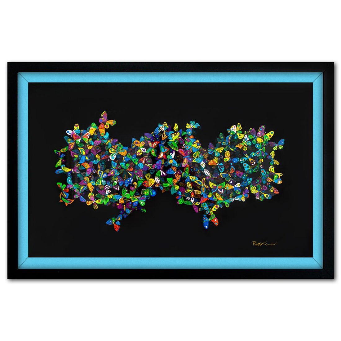 Patricia Govezensky- 3D Multilayered Woodcut "Tide": Artist: Patricia Govezensky. Medium: 3D Multilayered Woodcut. Title: Tide. Size: 8" x 18". Measures approx. 15.5" x 24" (framed). Signature: Hand Signed and numbered by the artist. Certificate of Auth