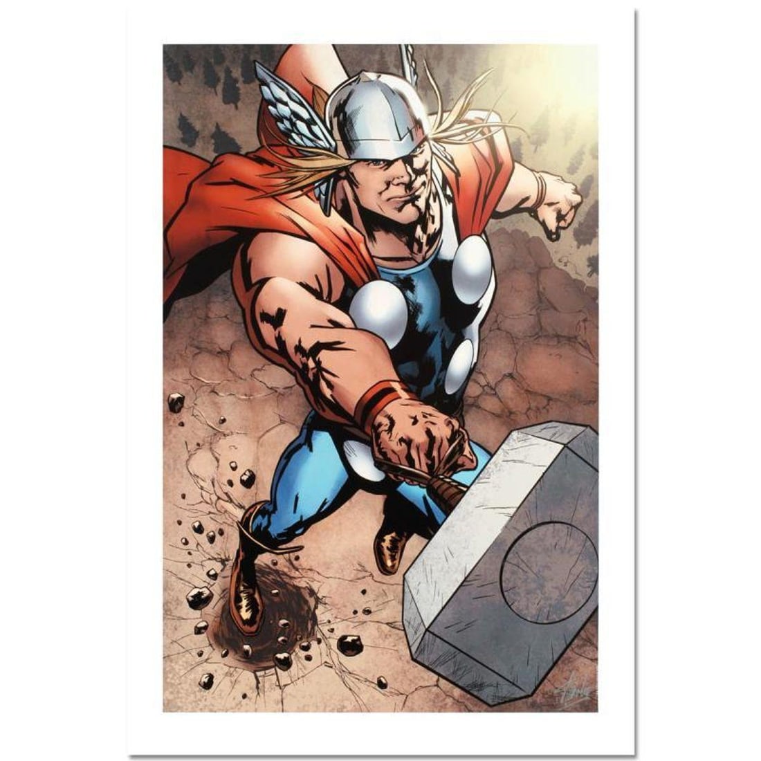 Stan Lee Signed, Marvel Comics "Wolverine Avengers Origins: Thor #1 & The X-Men #2" Limited Edition: Wolverine Avengers Origins: Thor #1 & The X-Men #2 is a limited edition giclee on canvas with art by Kaare Andrews. Officially licensed by Marvel, this piece is numbered 3/10 and hand signed by creati