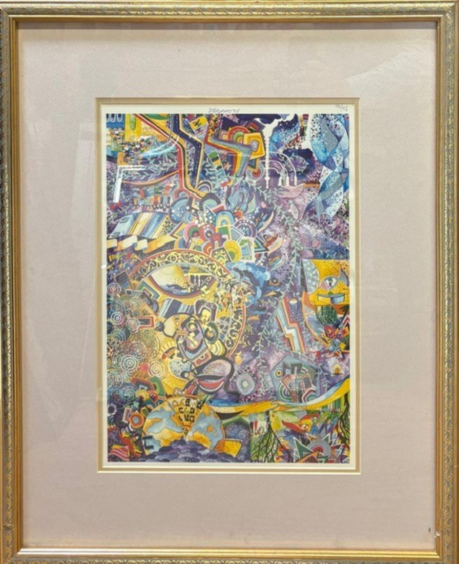 Raphael Abecassis- Lithograph on paper: Artist: Raphael Abecassis. Medium: Lithograph on paper. Measures approx. 20" x 30" (framed). Signature: Hand signed and numbered. Reference#: A-30883.