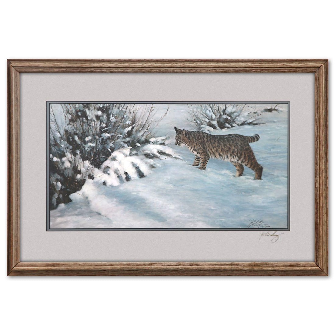 Morten F. Solberg- Offset Lithograph "Something Moved": Artist: Morten F. Solberg. Medium: Offset Lithograph. Title: Something Moved. Size: 14" x 27". Measures approx. 23" x 36" (framed). Signature: Signed and numbered. Additional: Disclaimer: The frame sh