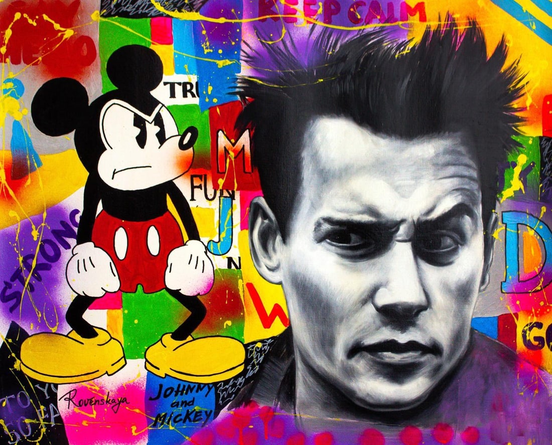 Nastya Rovenskaya- Original Oil on Canvas "Johnny": Artist: Nastya Rovenskaya. Medium: Original Oil on Canvas. Title: Johnny. Size: 24" x 30". Signature: Hand Signed by the artist. Certificate of Authenticity: From the publisher. Reference#: 20684.