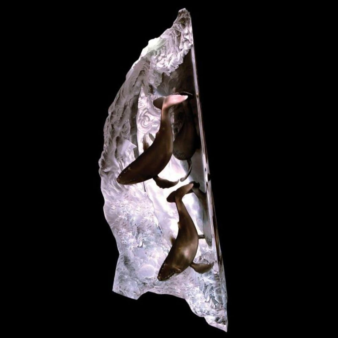 Dan Medina, "Songs Of The Seas" Limited Edition Mixed Media Lucite Sculpture with COA.: Songs Of The Seas is a limited edition mixed media lucite sculpture by Dan Medina. Engraved with the artists signature and number, this piece comes with a certificate of authenticity. Measures approxi