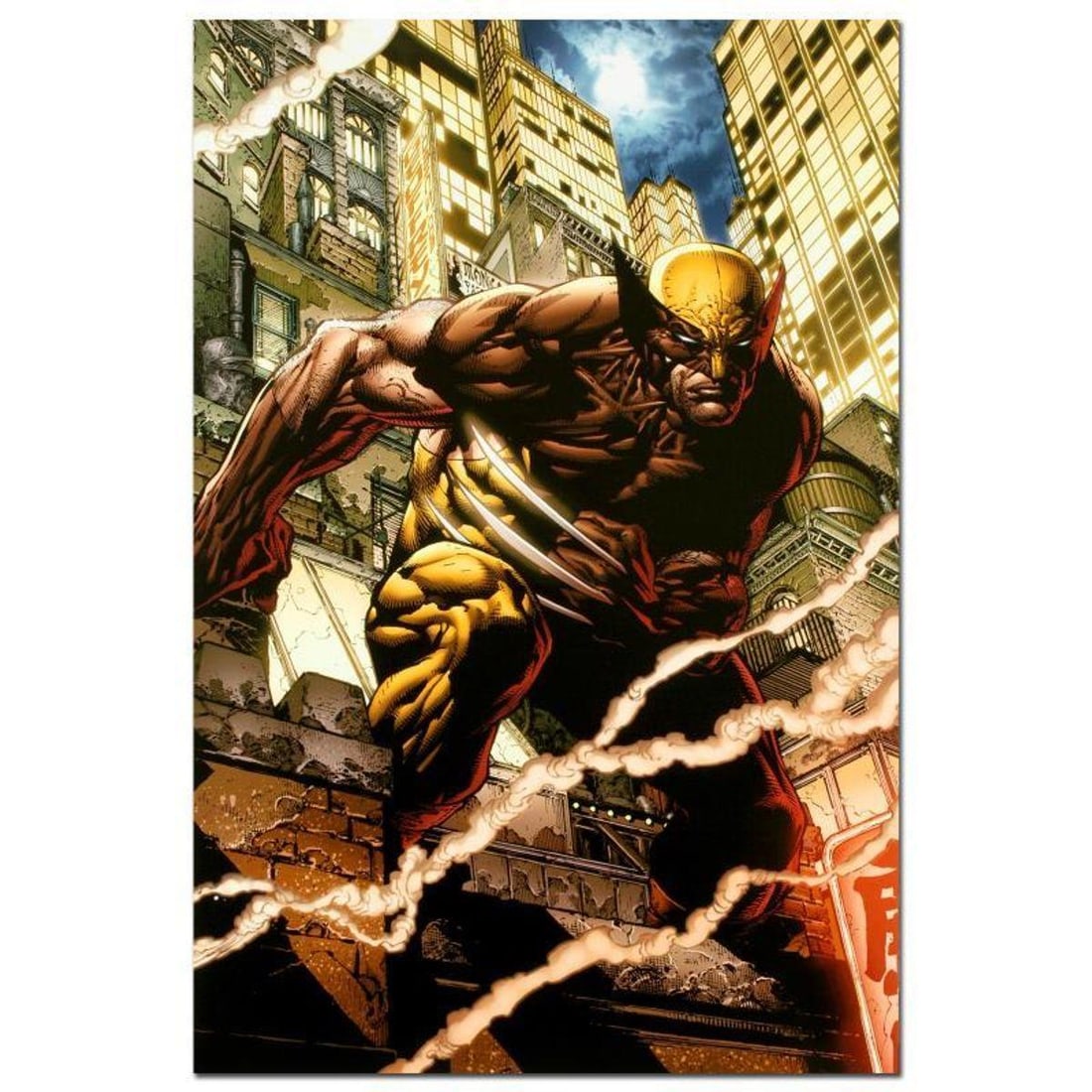 Marvel Comics "Wolverine Enemy of the State MGC #20" Numbered Limited Edition Giclee on Canvas by: A piece of comic book history, this limited edition, from original art by John Romita Jr., depicts the heroic Wolverine. John Romita Jr. began his career at Marvel UK, doing sketches for covers of rep
