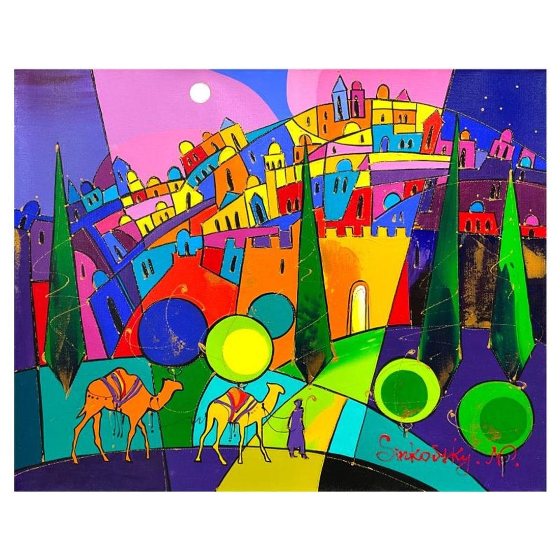 Natalia Sinkovsky, Original Acrylic Painting on Canvas, Hand Signed with Letter of Authenticity: This is an original acrylic painting on canvas by Natalia Sinkovsky, hand signed by the artist. Includes Letter of Authenticity. Measures approx. 20" x 16" (image).