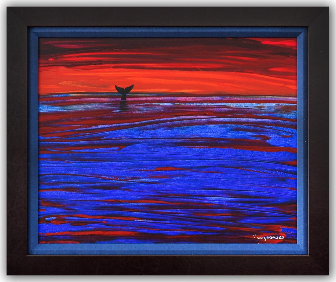 Wyland- Original Painting on Canvas "Whale Tail": Artist: Wyland. Medium: Original Painting on Canvas. Title: Whale Tail. Size: 20" x 24". Measures approx. 26" x 31" (framed). Signature: Hand Signed by the artist. Certificate of Authenticity: Is incl