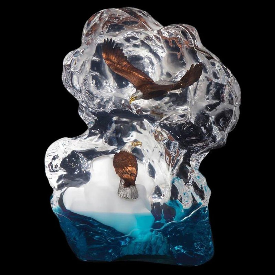 Kitty Cantrell, "Glacial Voyage" Limited Edition Mixed Media Lucite Sculpture with COA.: Glacial Voyage is a limited edition mixed media lucite sculpture by Kitty Cantrell. Engraved with the artists signature and number, this piece comes with a certificate of authenticity. Measures approx