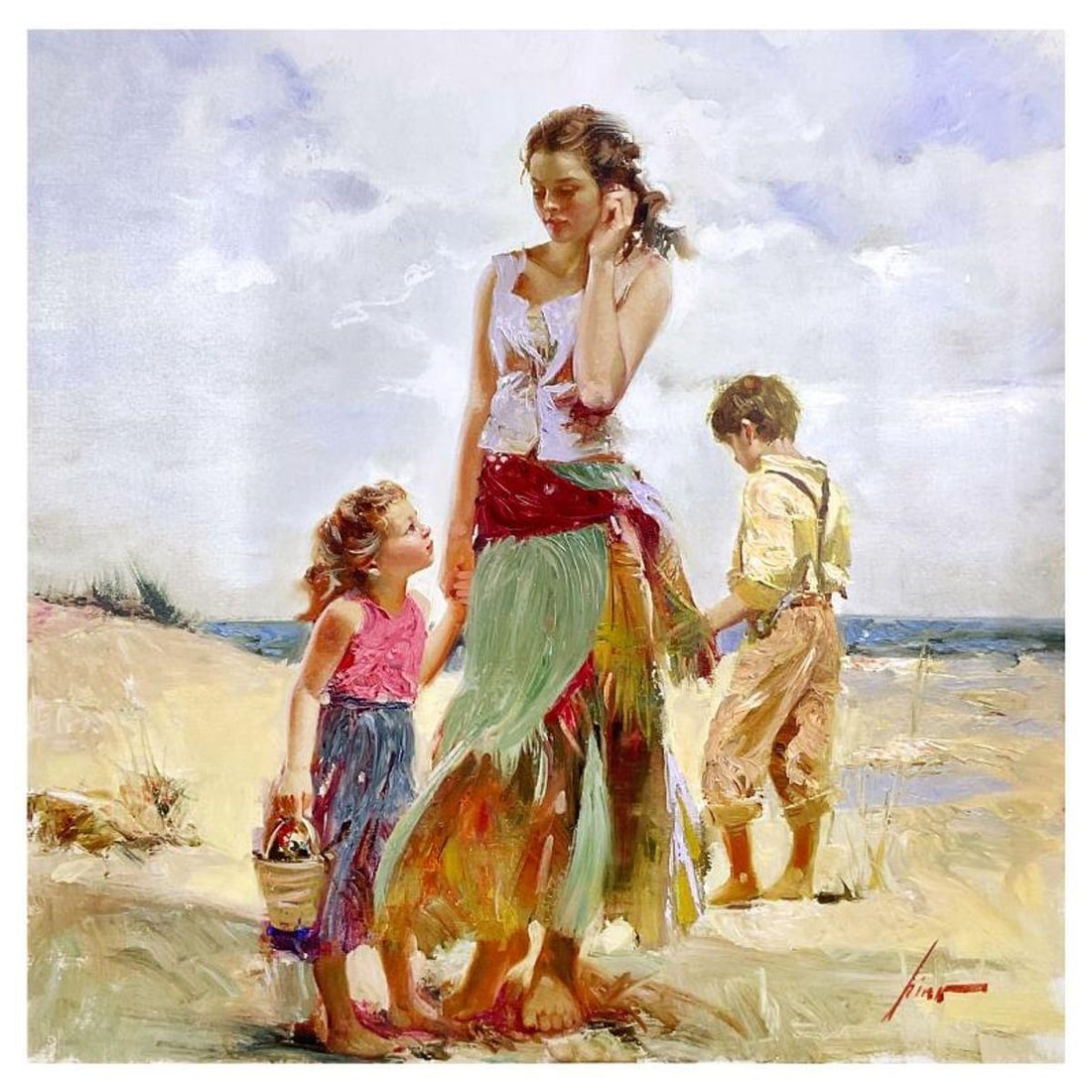 Pino (1939-2010) "Golden Afternoon" Hand Embellished Limited Edition on Canvas, AP Numbered 25/25: Golden Afternoon is an hand embellished limited edition giclee on canvas by Pino (1939-2010), AP numbered 25/25 and hand signed by the artist. Includes Certificate of Authenticity. Measures approx. 34