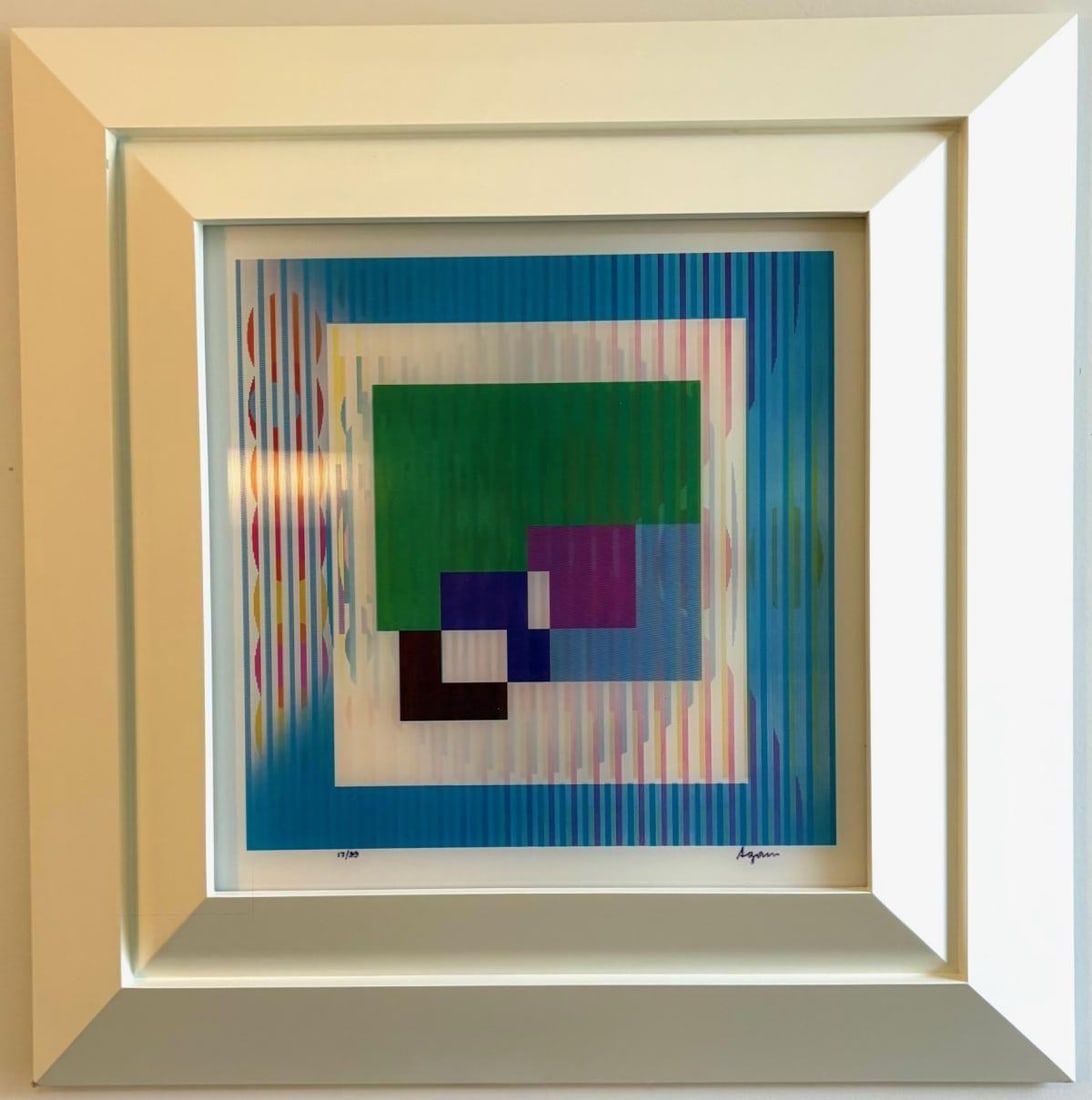 Yaacov Agam- Agamograph: Artist: Yaacov Agam. Medium: Agamograph. Measures approx. 24" x 24" (framed). Signature: Hand signed and numbered. Reference#: A-30901.