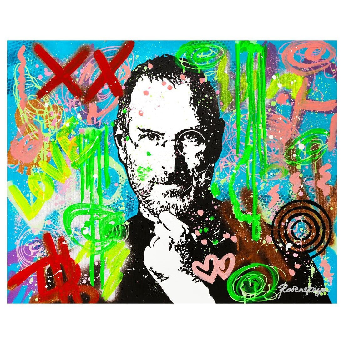 Nastya Rovenskaya- Mixed Media "Mr. Jobs" (1 of 2)