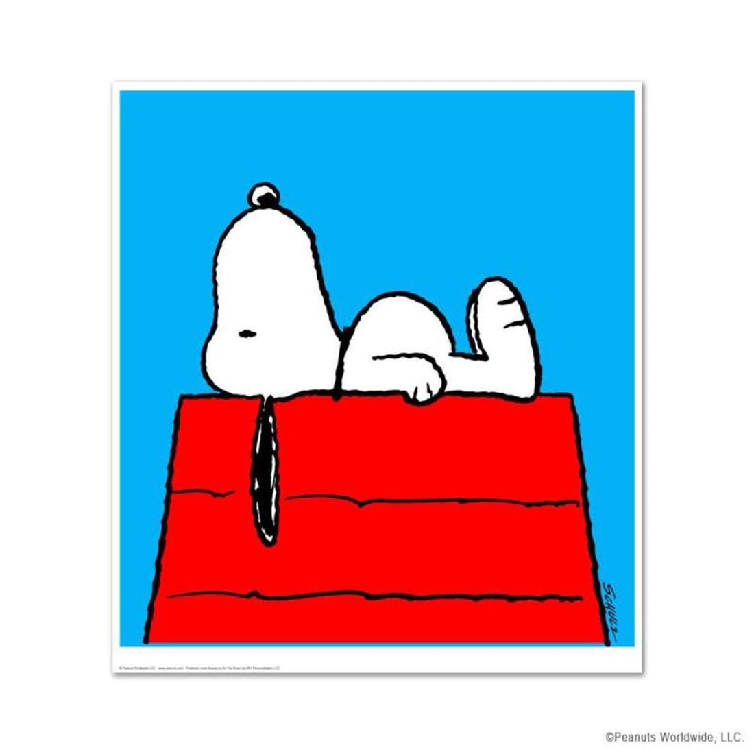 Peanuts, "Take A Moment" Hand Numbered Limited Edition Fine Art Print with Certificate of: A vibrant and striking edition portraying the simple yet emotive art of Charles. M. Schulz, creator of PEANUTS . You'll love the color, it really POPS in person! It looks incredible on the wall and wi