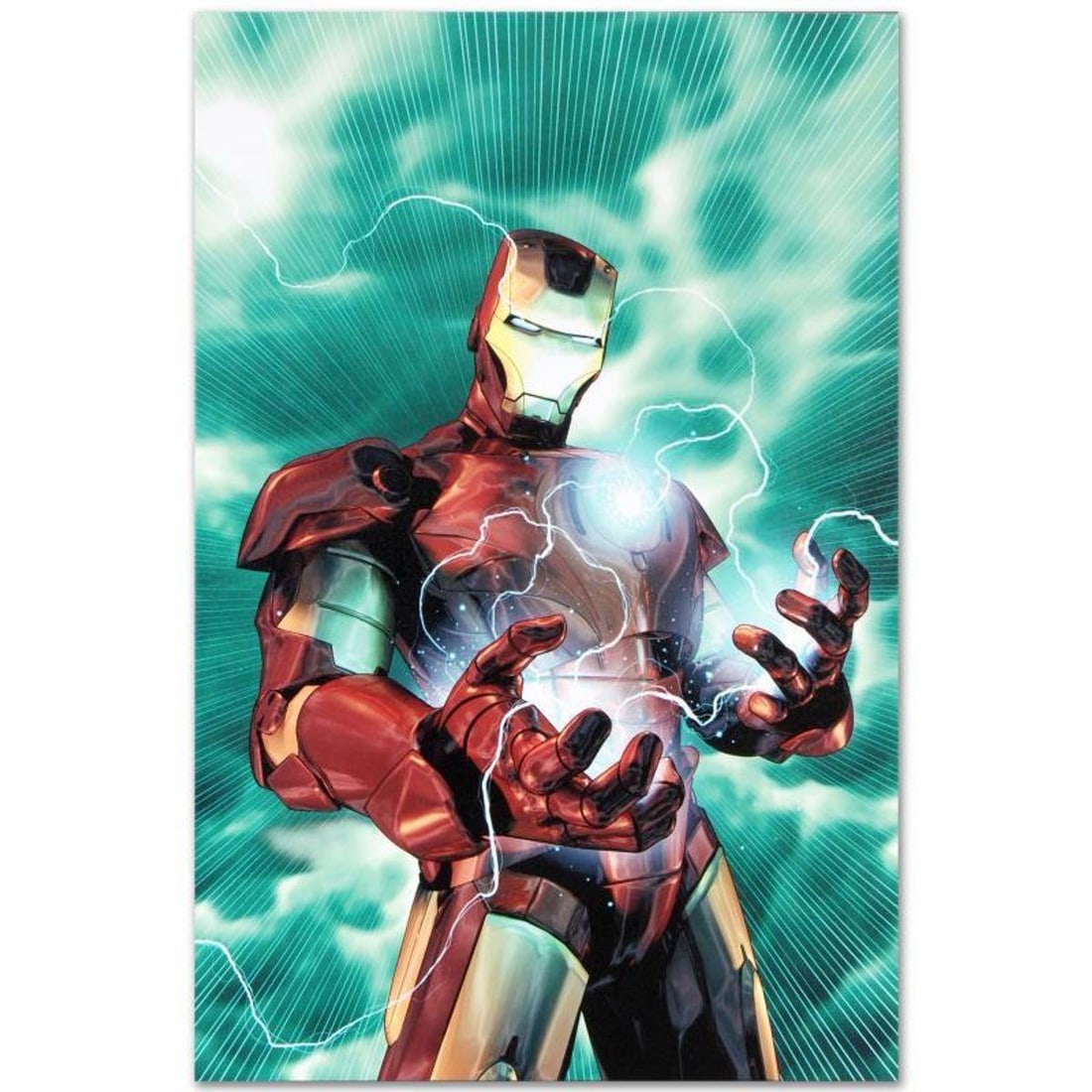 Marvel Comics "Iron Man Legacy #2" Numbered Limited Edition Giclee on Canvas by Brandon Peterson: A piece of comic book history, this limited edition, from original art by Brandon Peterson, depicts Iron Man standing alone. In 1992, Brandon Peterson had a short run in Uncanny X-Men, drawing the tit