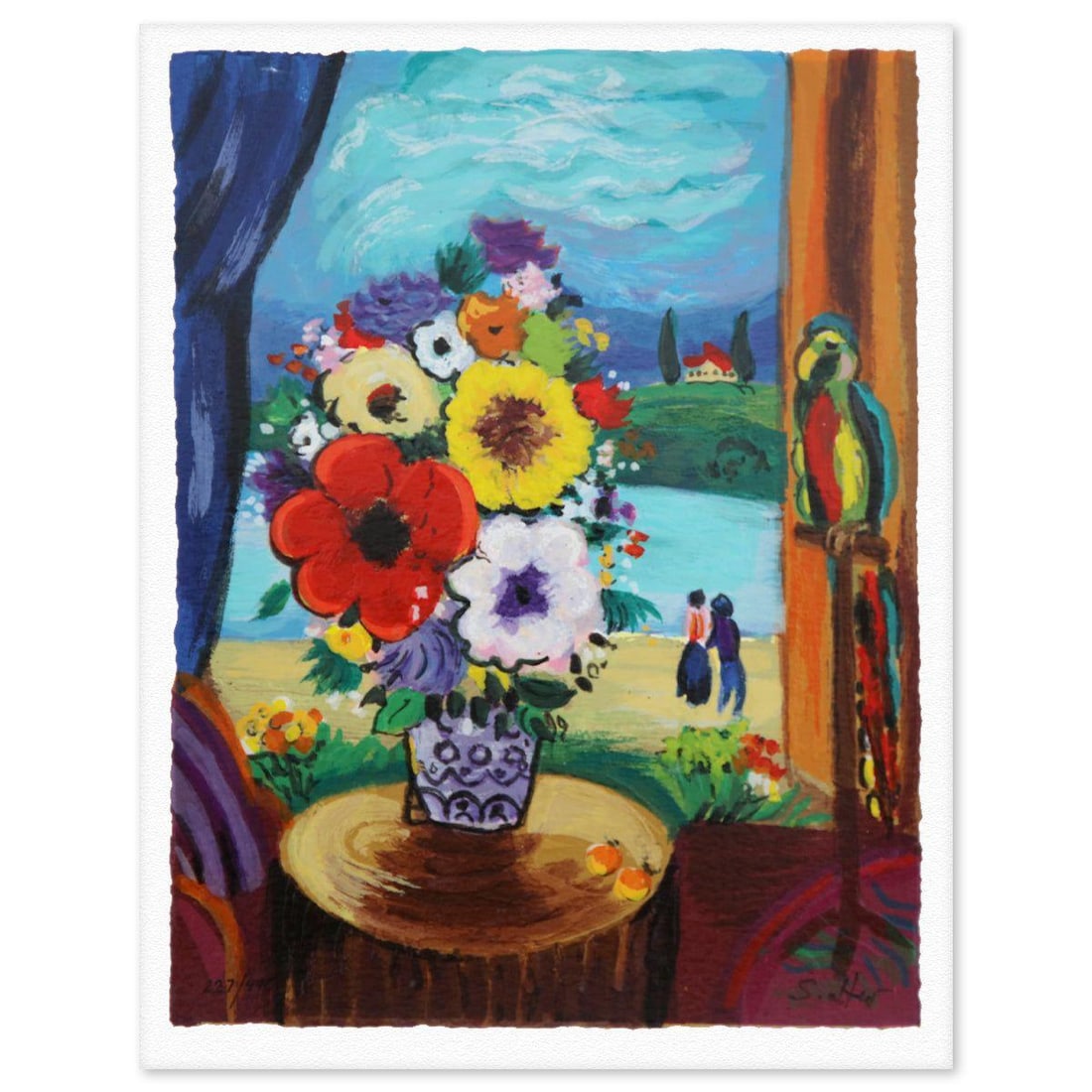 Shlmo Alter- Serigraph "Looking Out the Window" (1 of 3)