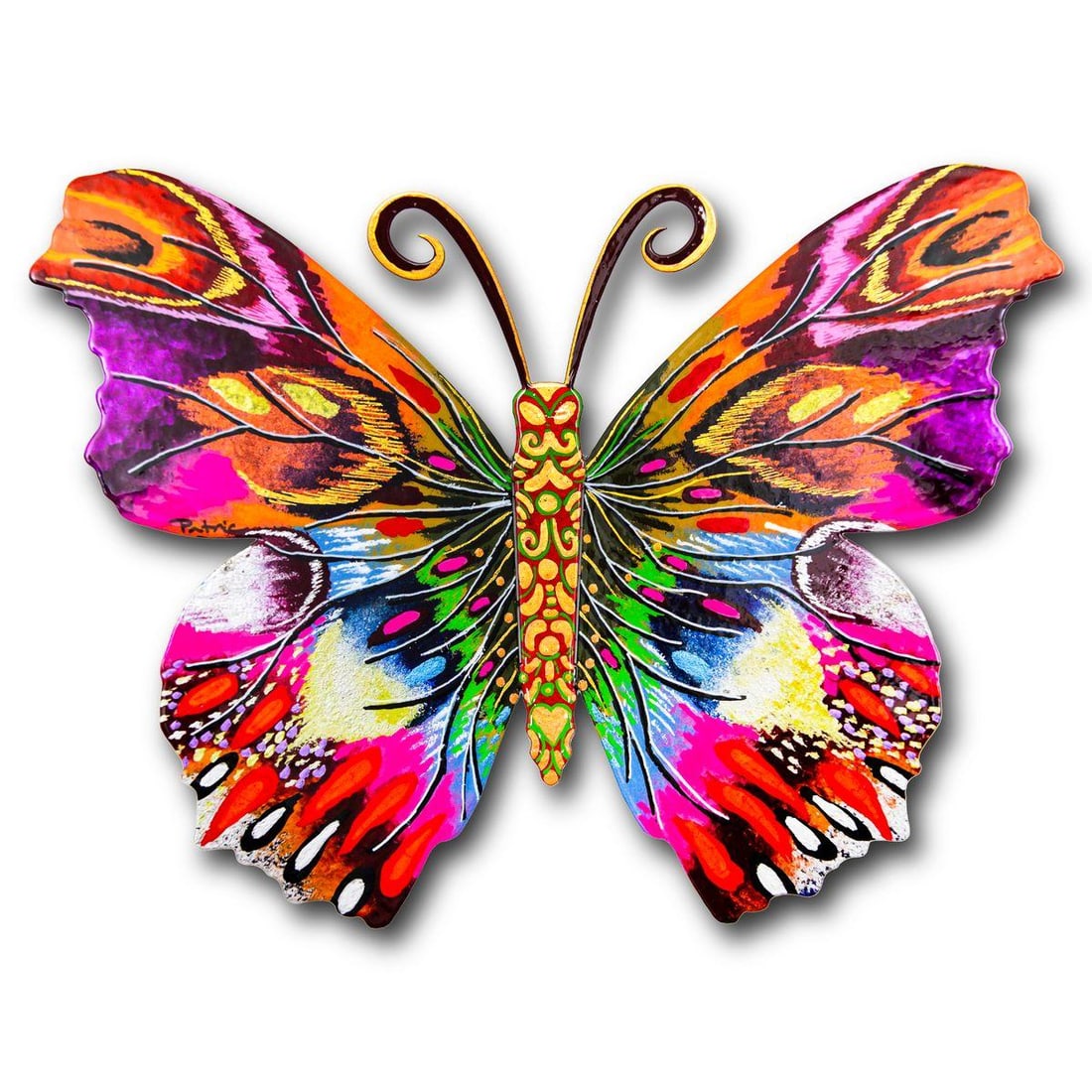 Patricia Govezensky- Original Painting on Cutout Steel "Butterfly": Artist: Patricia Govezensky. Medium: Original Painting on Cutout Steel. Title: Butterfly. Size: 9" x 12". Signature: Hand Signed by the Artist. Certificate of Authenticity: From the publisher. Referen