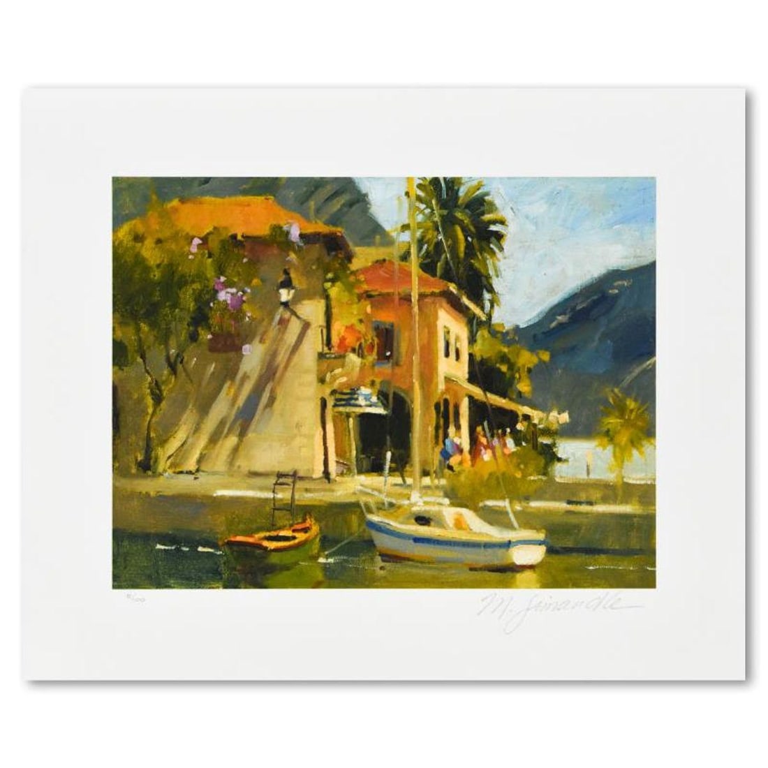 Marilyn Simandle, "Limone" Limited Edition, Numbered and Hand Signed with Letter of Authenticity.: Limone is a limited edition giclee on paper by Marilyn Simandle, numbered and hand signed by the artist. Includes Letter of Authenticity. Measures approx. 16" x 13" (border), 12" x 9" (image). Referen