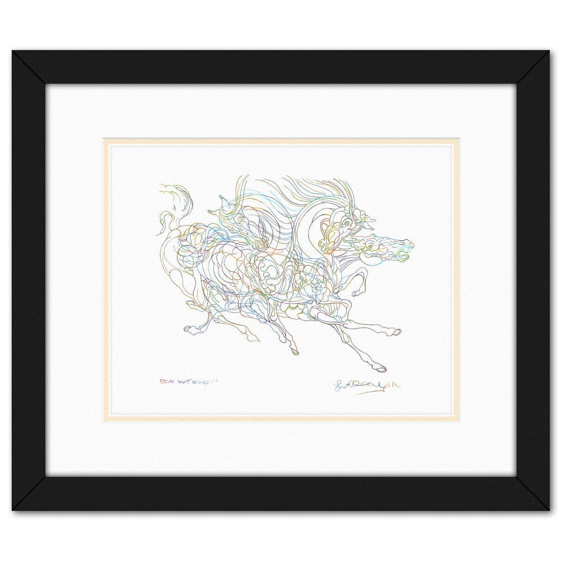 Guillaume Azoulay- Original Drawing "ESSAI WWT": Artist: Guillaume Azoulay. Medium: Original Drawing. Title: ESSAI WWT. Size: 11" x 14". Measures approx. 18.5" x 21.5" (framed). Signature: Hand signed. Certificate of Authenticity: Is included. Refer