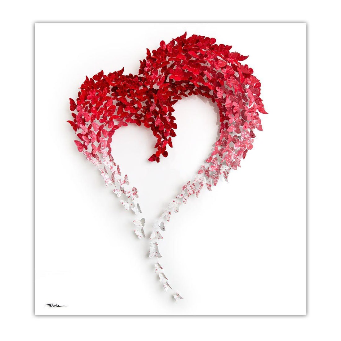 Patricia Govezensky- Original 3D Metal Art on Wood "Love in Motion": Artist: Patricia Govezensky. Medium: Original 3D Metal Art on Wood. Title: Love in Motion. Size: 27.5" x 25.5". Signature: Hand Signed by the artist. Certificate of Authenticity: From the publisher. R