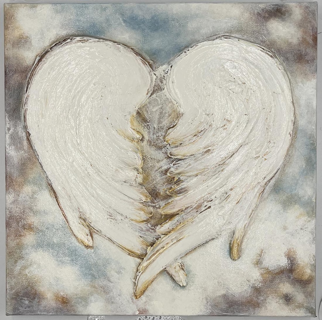 Lona Shore- Original painting on canvas "Heaven Sent": Artist: Lona Shore. Medium: Original painting on canvas. Title: Heaven Sent. Size: 12" x 12". Signature: Hand Signed. Reference#: 82583.