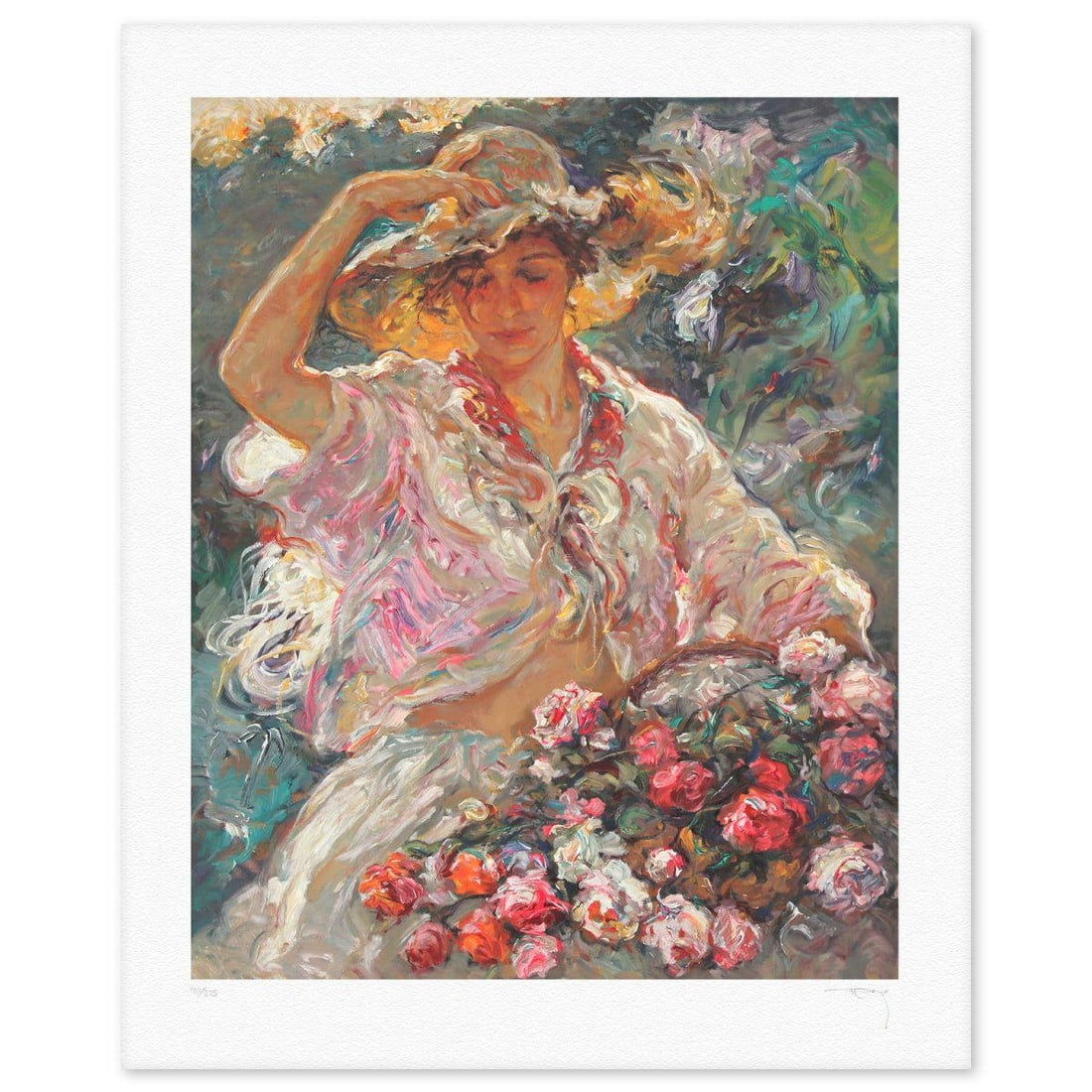 Royo- Serigraph "Sol de la Isla": Artist: Royo. Medium: Serigraph. Title: Sol de la Isla. Size: 34" x 29". Signature: Hand signed and numbered. Reference#: 74814.