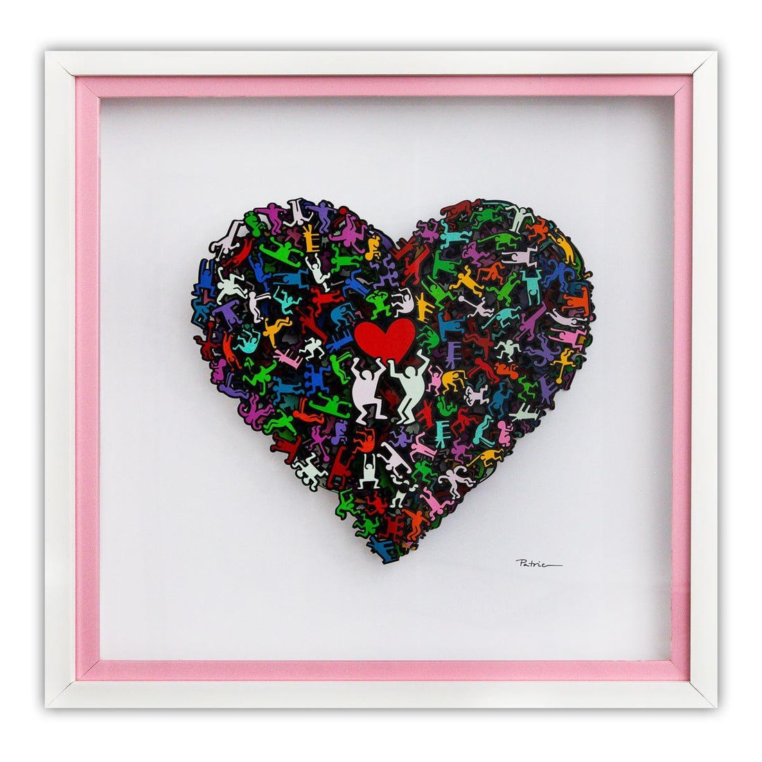 Patricia Govezensky- 3D Multilayered Woodcut "Dancers": Artist: Patricia Govezensky. Medium: 3D Multilayered Woodcut. Title: Dancers. Size: 12" x 12". Measures approx. 20" x 20" (framed). Signature: Hand Signed and numbered by the artist. Certificate of