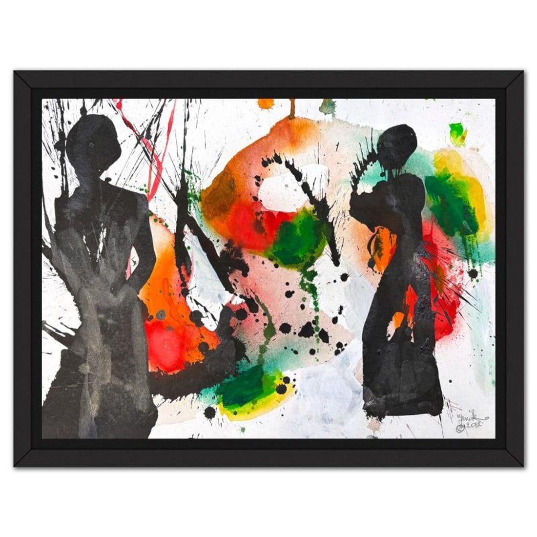 Jenik Cook, Framed Hand Signed Original Painting with Letter of Authenticity.: This is an original acrylic painting on paper by Jenik Cook. Hand signed by the artist, it includes Letter of Authenticity. This piece comes from the artist's personal collection. Measures approximate