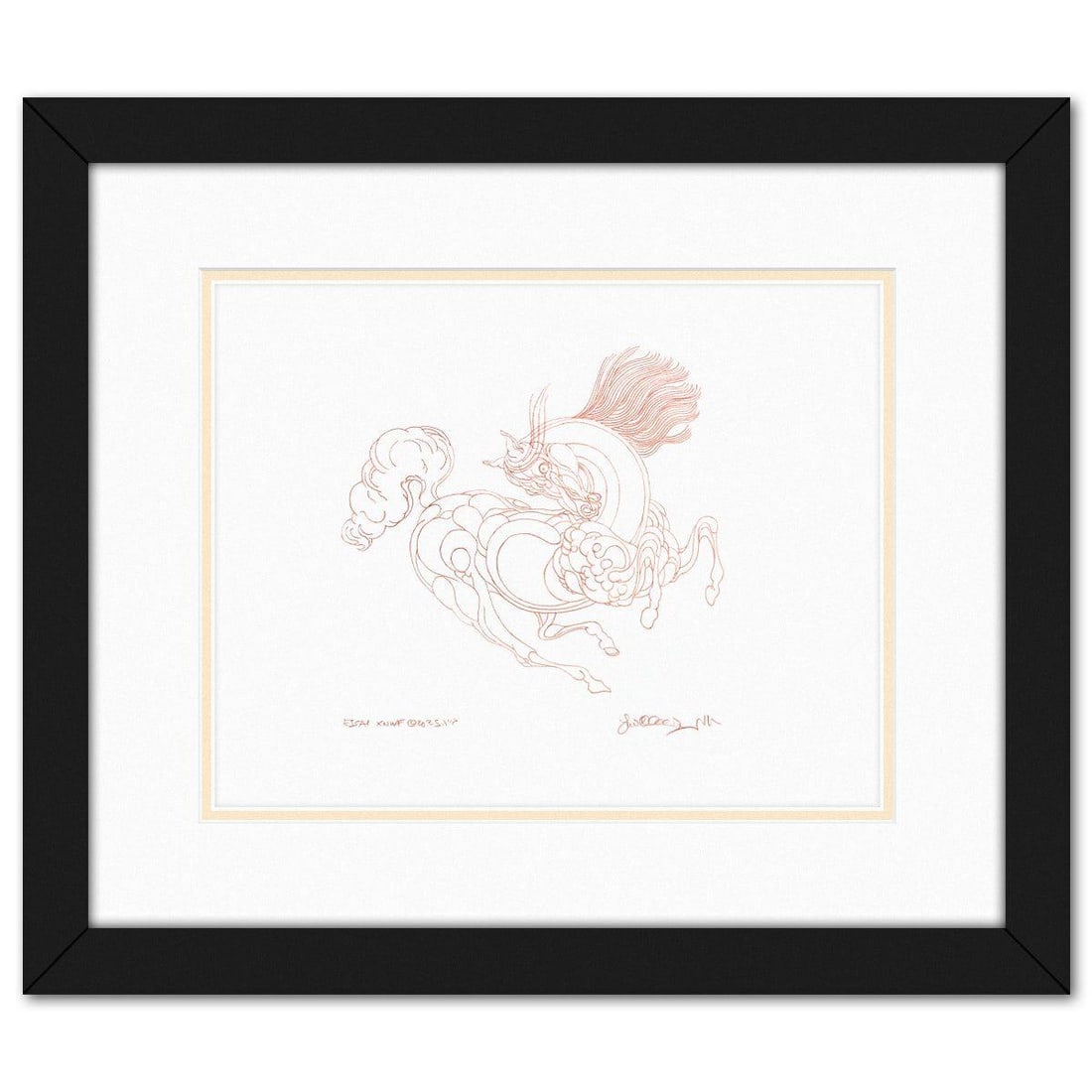 Guillaume Azoulay- Original Drawing "ESSAI XNWF": Artist: Guillaume Azoulay. Medium: Original Drawing. Title: ESSAI XNWF. Size: 11" x 14". Measures approx. 18.5" x 21.5" (framed). Signature: Hand signed. Certificate of Authenticity: Is included. Refe