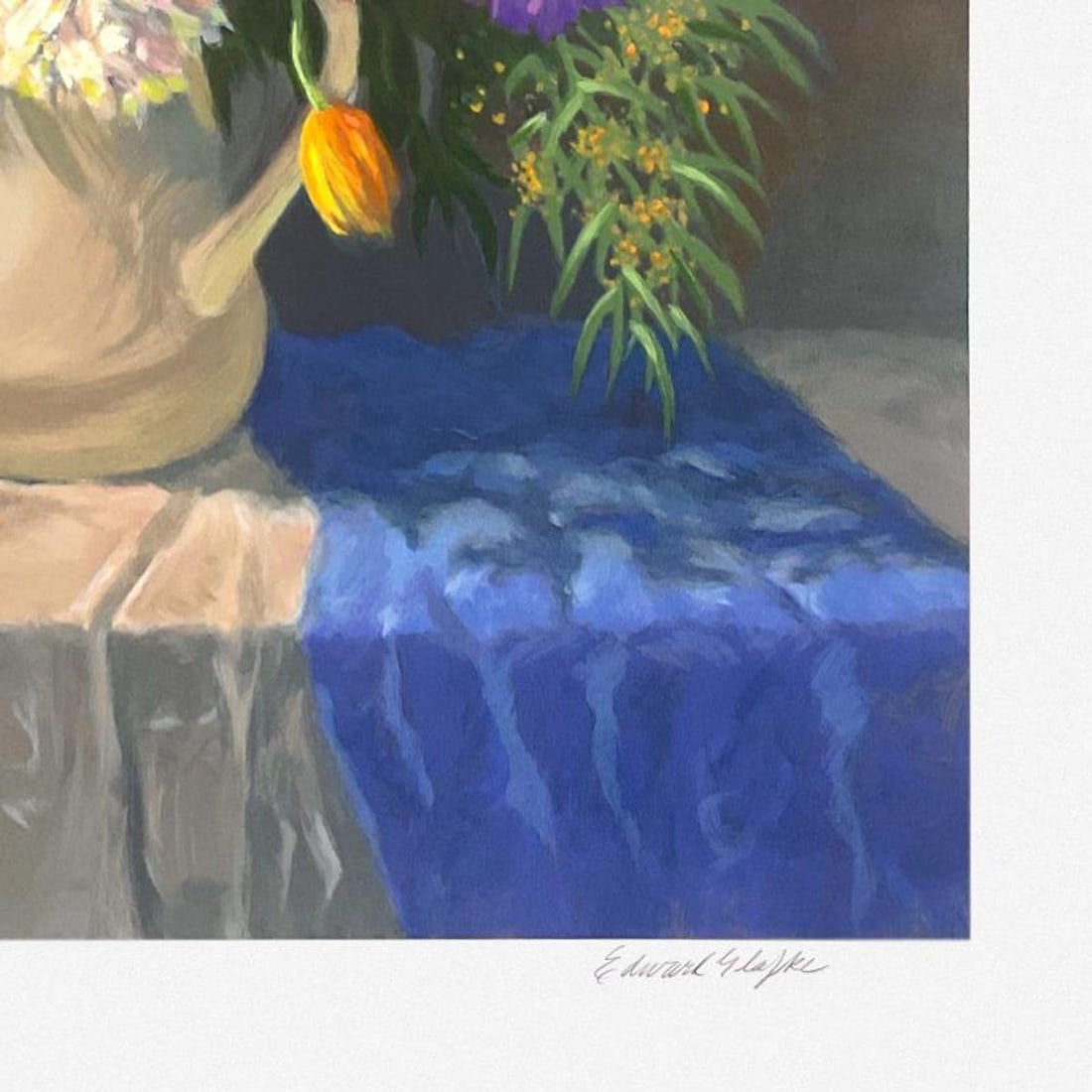 Edward Glafke, "Window Bouquet" Limited Edition Serigraph, Numbered and Hand Signed with Letter of - 2