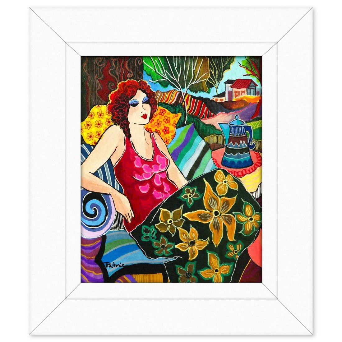 Patricia Govezensky- Original Acrylic on Canvas "Reflections of a Dreamer" (1 of 2)