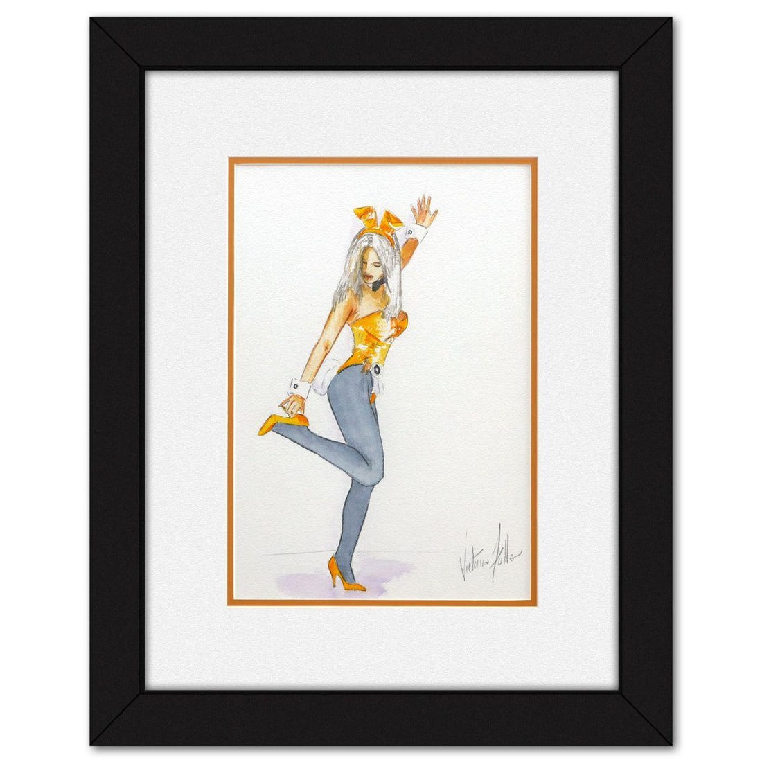 Victoria Fuller- Original Painting "Yellow Shoe": Artist: Victoria Fuller. Medium: Original Painting. Title: Yellow Shoe. Size: 11" x 8.5". Measures approx. 23" x 19" (framed). Signature: Hand Signed. Reference#: 74506.