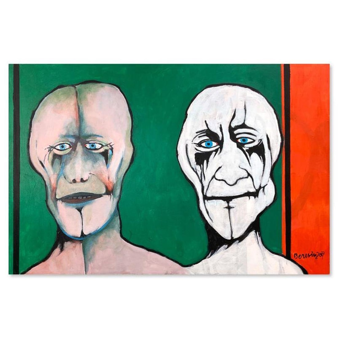 Milton Berwin (1925-2023), Original Painting on Canvas (36" x 24"), Hand Signed with Letter of (1 of 2)