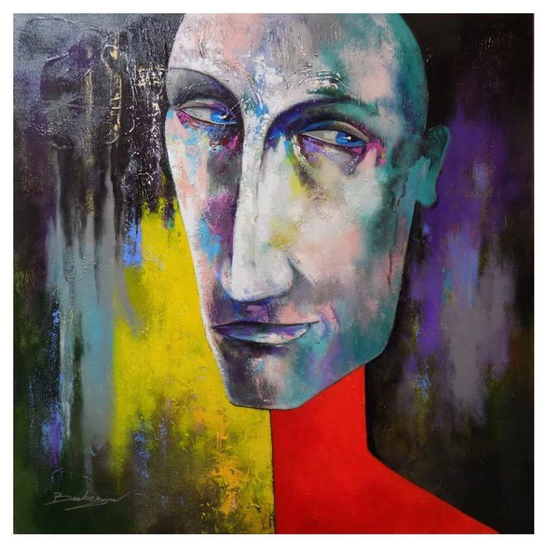 Berberyan, "I Travel Alone" Hand Signed Original Painting on Canvas with Letter of Authenticity. (1 of 1)