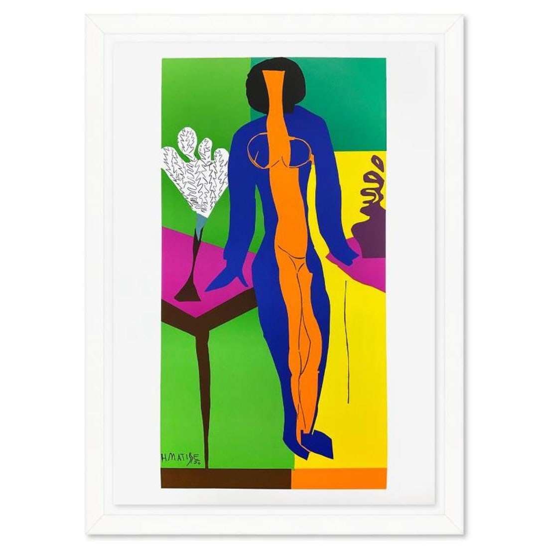 Henri Matisse 1869-1954 (After), "Zulma" Framed Limited Edition Lithograph with Certificate of: Zulma is a limited edition lithograph by Henri Matisse (1869-1954) bearing the plate signature of the artist. This piece comes from an edition of 200 authorized by the Matisse Estate; the edition numb