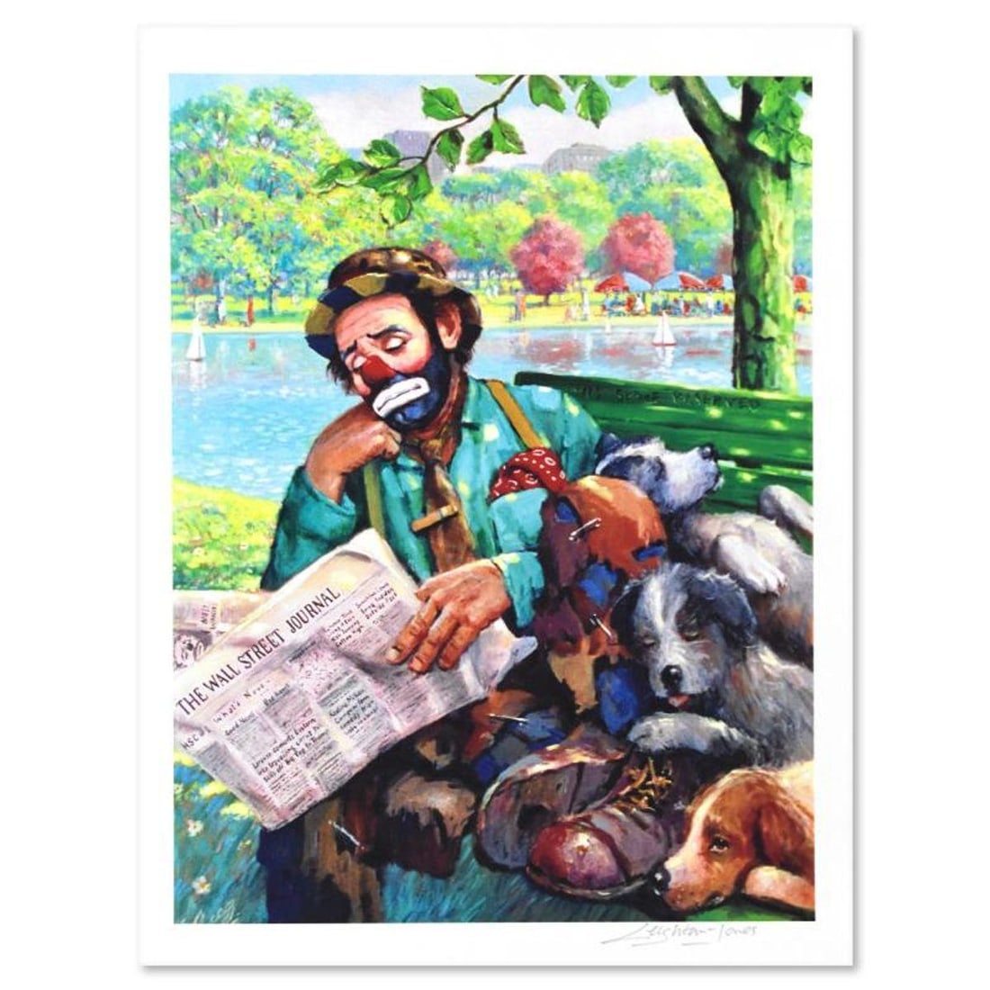 Barry Leighton-Jones (1932-2011), "Hot Dogs" Limited Edition Lithograph, Numbered and Hand Signed: Hot Dogs is a limited edition lithograph on paper by Barry Leighton-Jones (1932-2011), numbered and hand signed by the artist. Includes Letter of Authenticity. Measures approx. 16.5" x 22" (border), 1