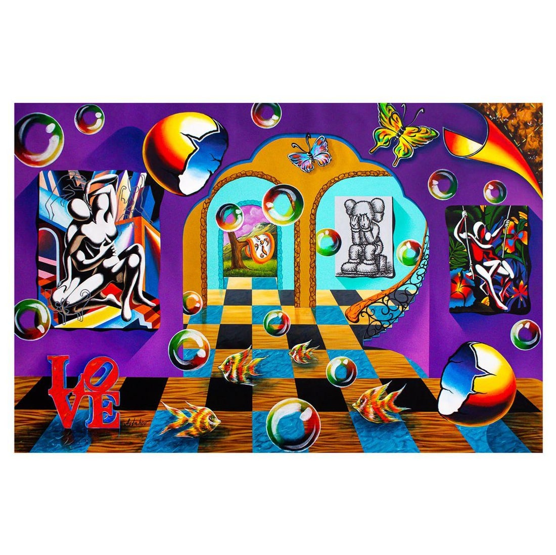 Alexander Astahov- Original Oil on Canvas "Modern Art": Artist: Alexander Astahov. Medium: Original Oil on Canvas. Title: Modern Art. Size: 40" x 60". Signature: Hand signed by the artist. Certificate of Authenticity: From the publisher. Reference#: 35458.