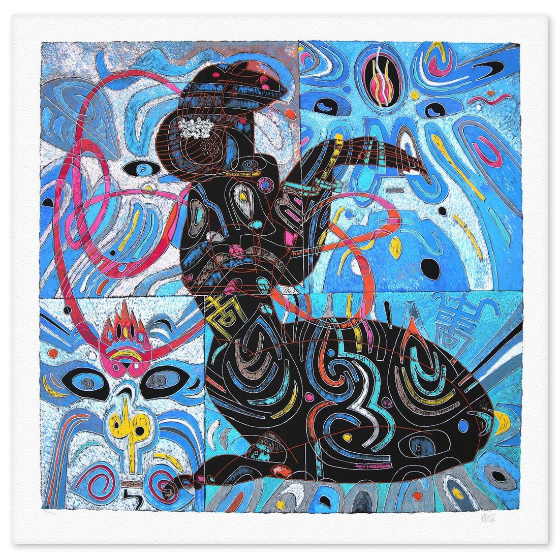 Jian Tie Feng- Silkscreen "Girl of Tang Dynasty" (1 of 4)