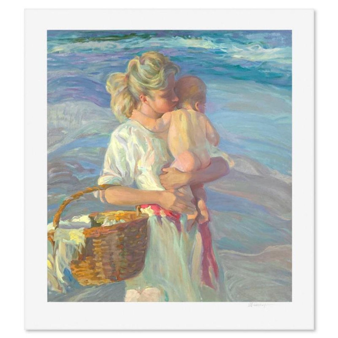 Don Hatfield, "Cherished One" Limited Edition Printer's Proof Serigraph, Numbered and Hand Signed: Cherished One is a limited edition printer's proof serigraph on paper by Don Hatfield, numbered and hand signed by the artist. Includes Letter of Authenticity. Measures approx. 35.5" x 32" (border), 3