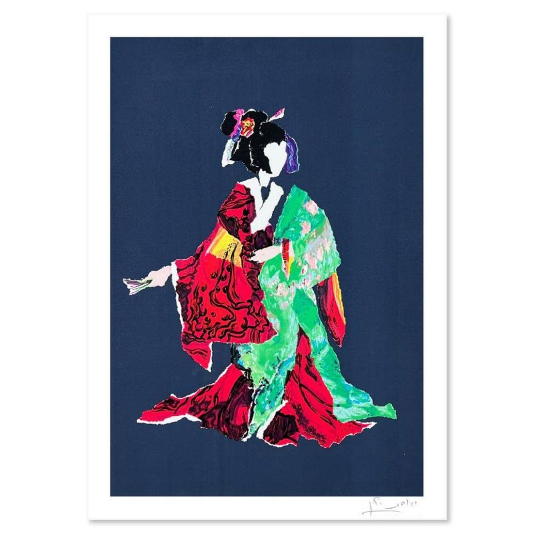 Judith Yellin, Limited Edition Serigraph, Hand Signed and Numbered with Letter of Authenticity.: This is a limited edition serigraph on paper by Judith Yellin. The piece comes hand signed by the artist, numbered, and with a letter of authenticity. Measures approximately 15" x 9.5". Reference#: 94