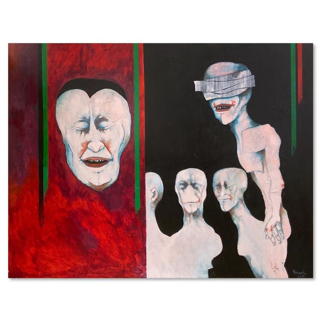 Milton Berwin (1925-2023), Original Painting on Canvas (50" x 66"), Hand Signed with Letter of: This is an original painting on stretched canvas by Milton Berwin (1925-2023), hand signed by the artist. Includes Letter of Authenticity. Measures approx. 50" x 66" (image).