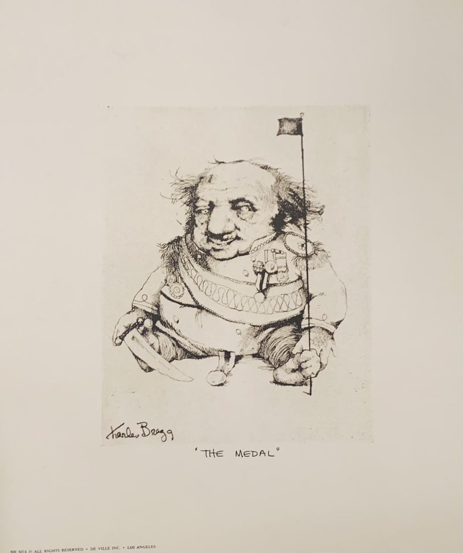 Charles Bragg - Lithograph on paper "The Medal": Artist: Charles Bragg . Medium: Lithograph on paper. Title: The Medal. Size: 9" x 12". Signature: Signed. Reference#: 42406.