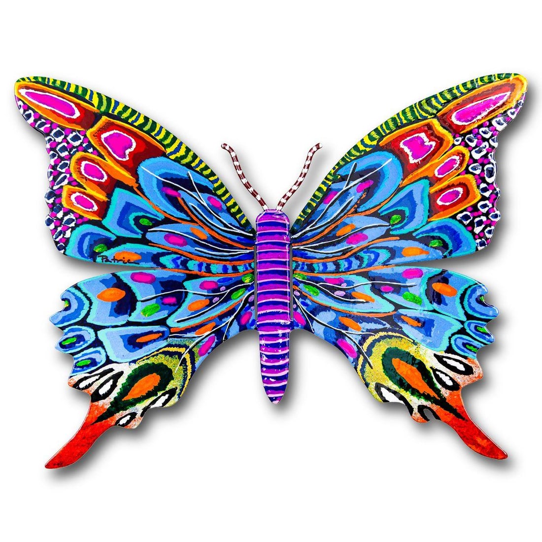 Patricia Govezensky- Original Painting on Cutout Steel "Butterfly" (1 of 2)