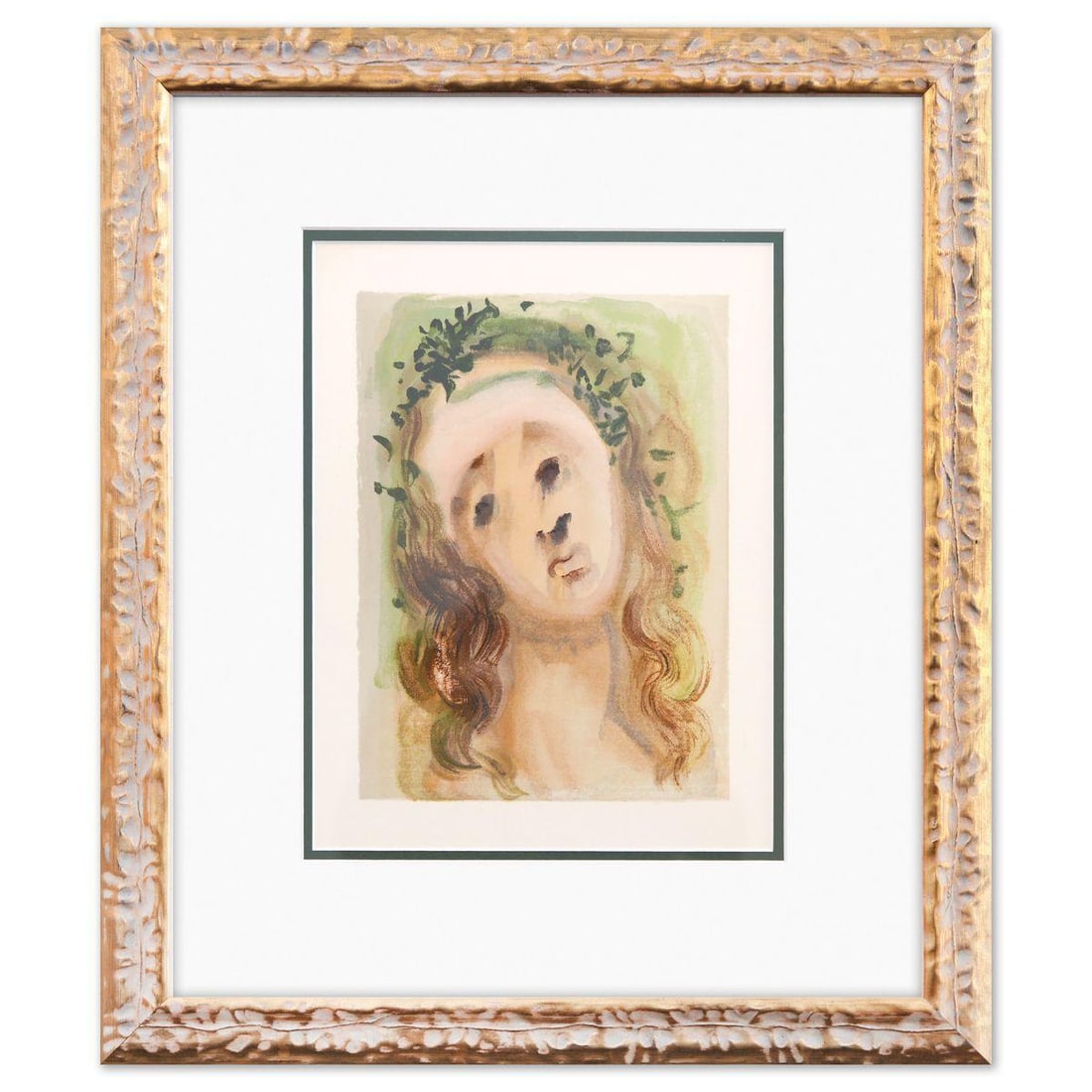 Salvador Dali- Original Color Woodcut on B.F.K. Rives Paper "Purgatory 10" (1 of 2)