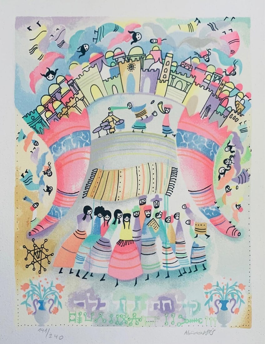 Raphael Abecassis- Limited edition Serigraph on paper: Artist: Raphael Abecassis. Medium: Limited edition Serigraph on paper. Size: 12" x 16". Signature: Hand Signed and numbered. Reference#: 62116.