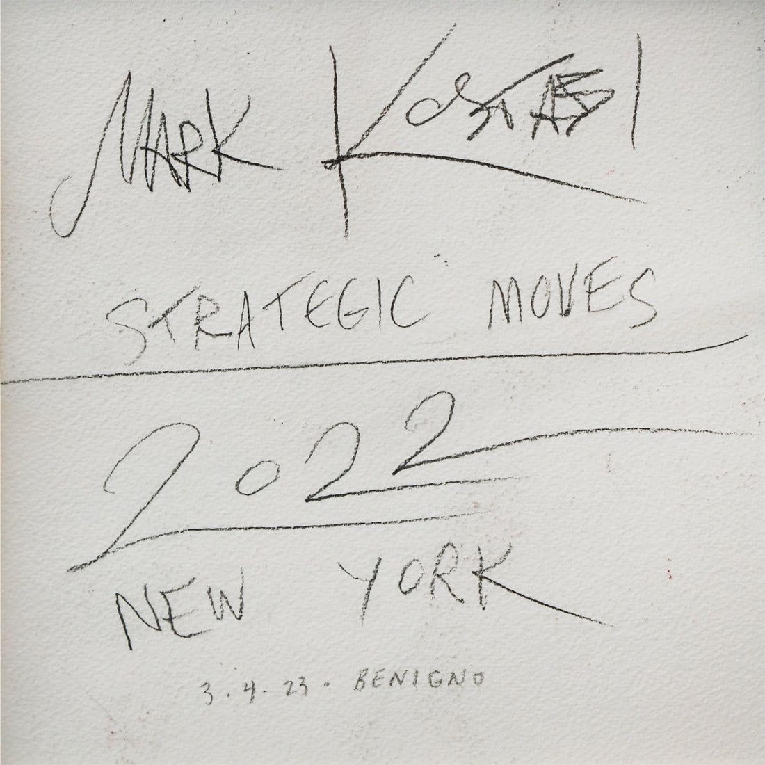 Mark Kostabi- Original Mixed Media on Paper "Strategic Moves" - 3