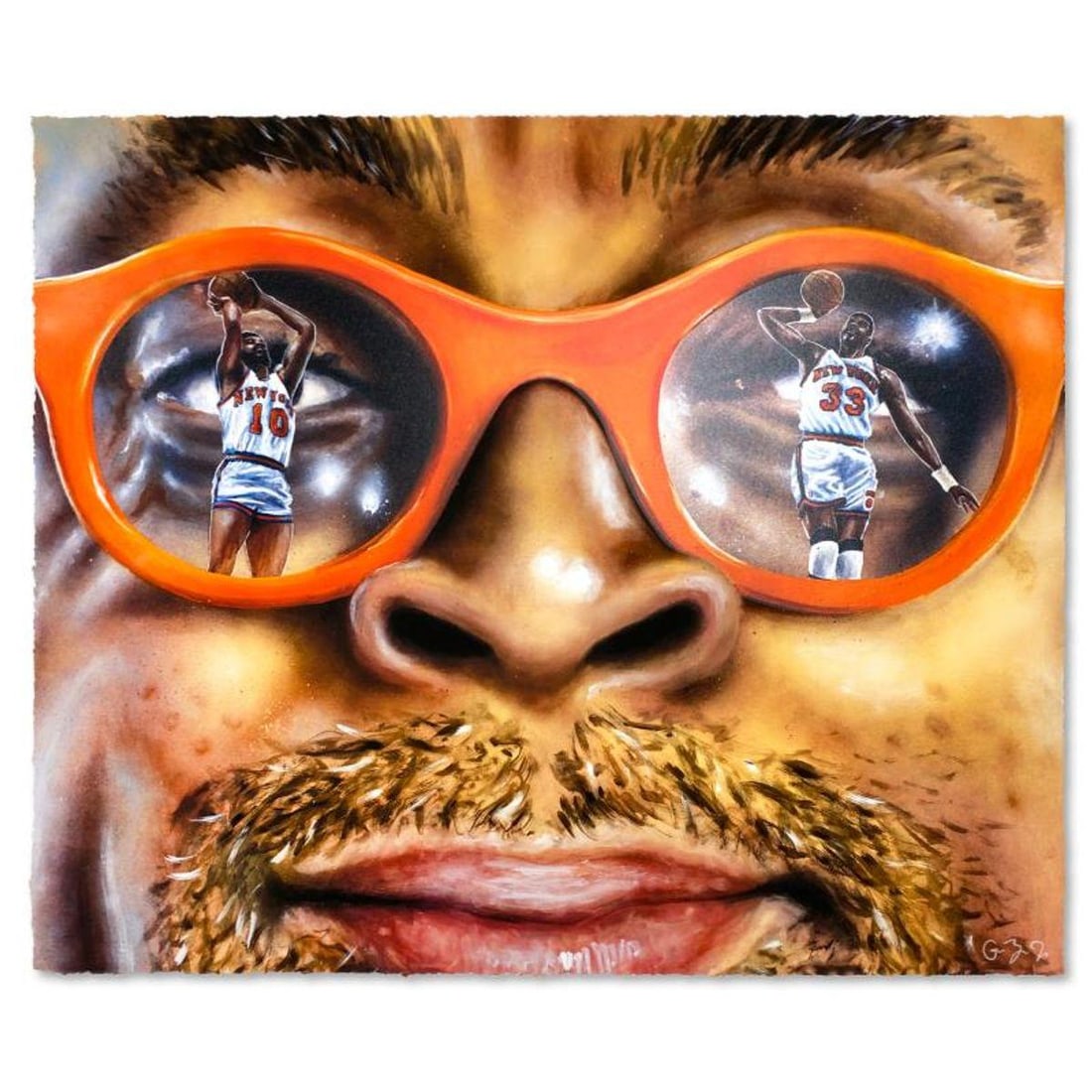 Gustavo Zermeno Jr, "Spike" Limited Edition Mixed Media, Numbered and Hand Signed with Letter of: Spike is a limited edition mixed media on deckled edge paper by Gustavo Zermeno Jr, numbered and and hand signed by the artist. Includes Letter of Authenticity. Measures approx. 21" x 26" (image).