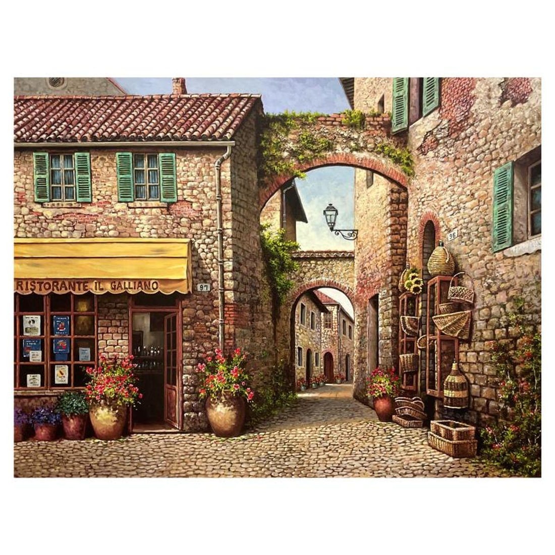 B. Jung, "Le Souvenirs de la Fountaine" Limited Edition Printer's Proof Serigraph on Canvas,: Le Souvenirs de la Fountaine is a limited edition printer's proof serigraph on canvas by B. Jung, numbered 2/5 and hand signed by the artist. Includes Letter of Authenticity. Measures approx. 32" x