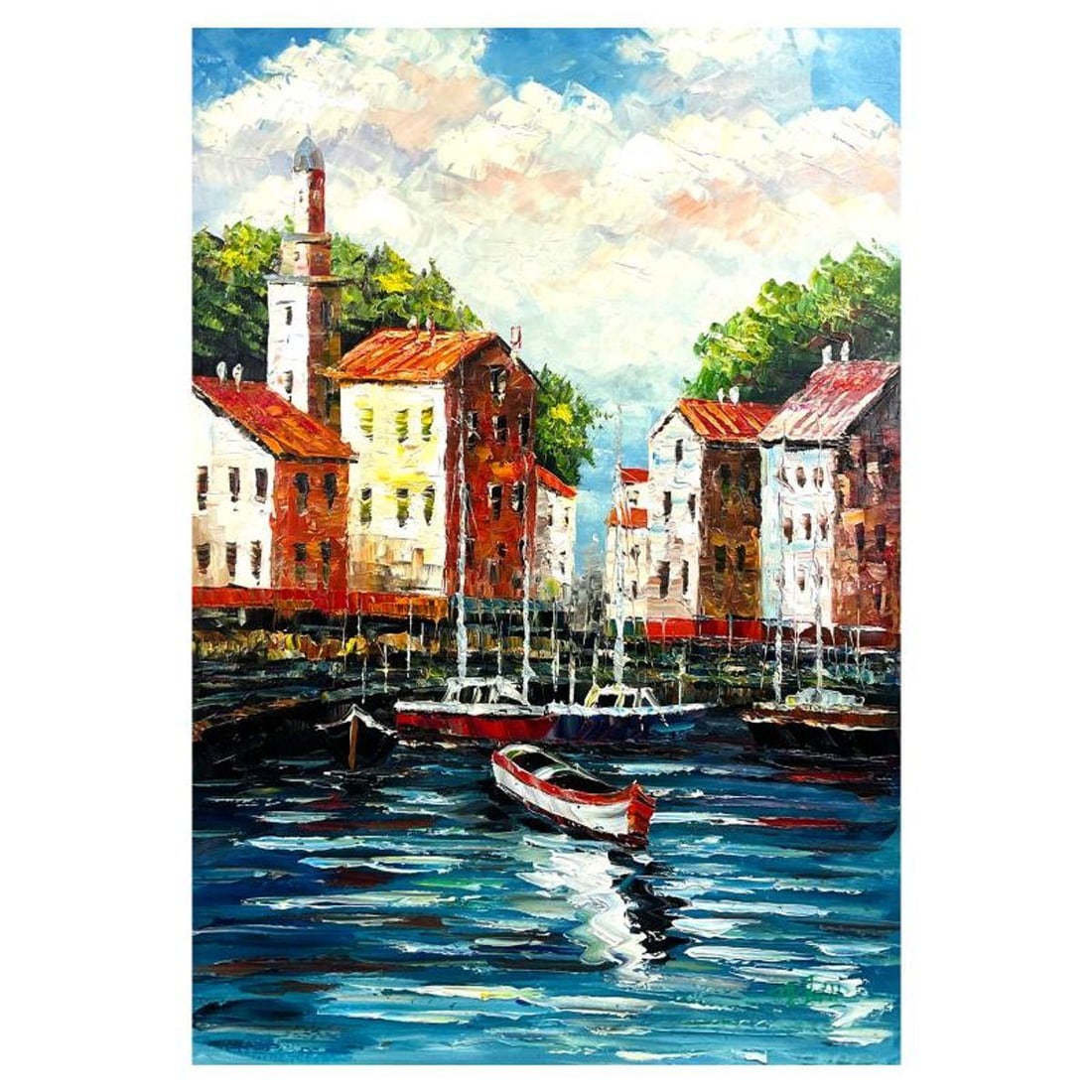 Mani, Original Acrylic Painting on Canvas, Hand Signed with Letter of Authenticity: This is an original acrylic painting on canvas by Mani, hand signed by the artist. Includes Letter of Authenticity. Measures approx. 24" x 36" (image).